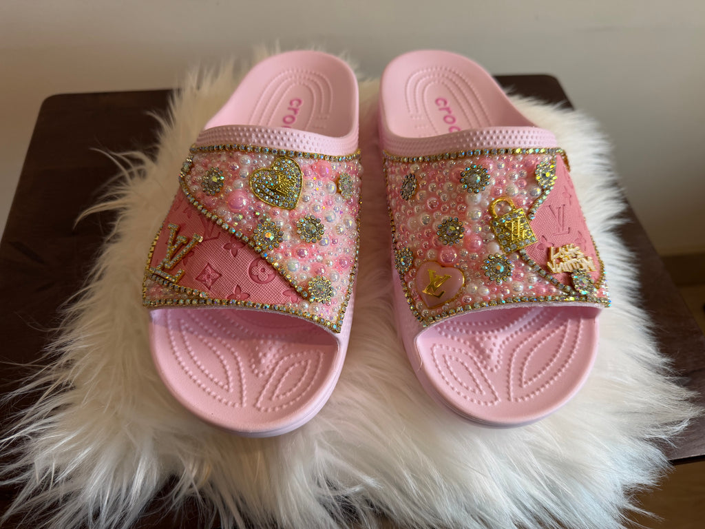 CUSTOM DESIGNER INSPIRED “LV” CROCS