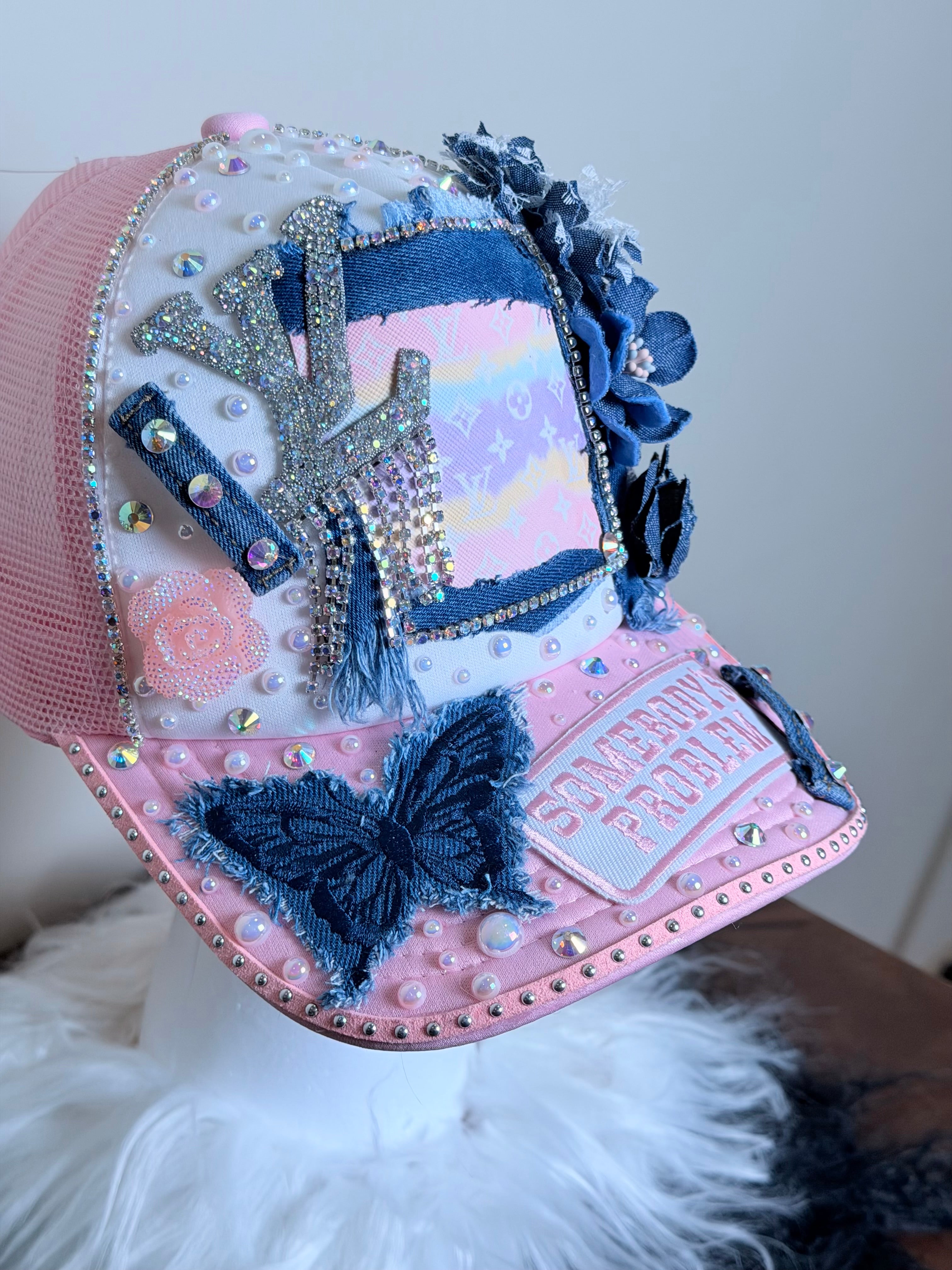 DESIGNER INSPIRED “SOMEBODYS PROBLEM” CUSTOM TRUCKER HAT