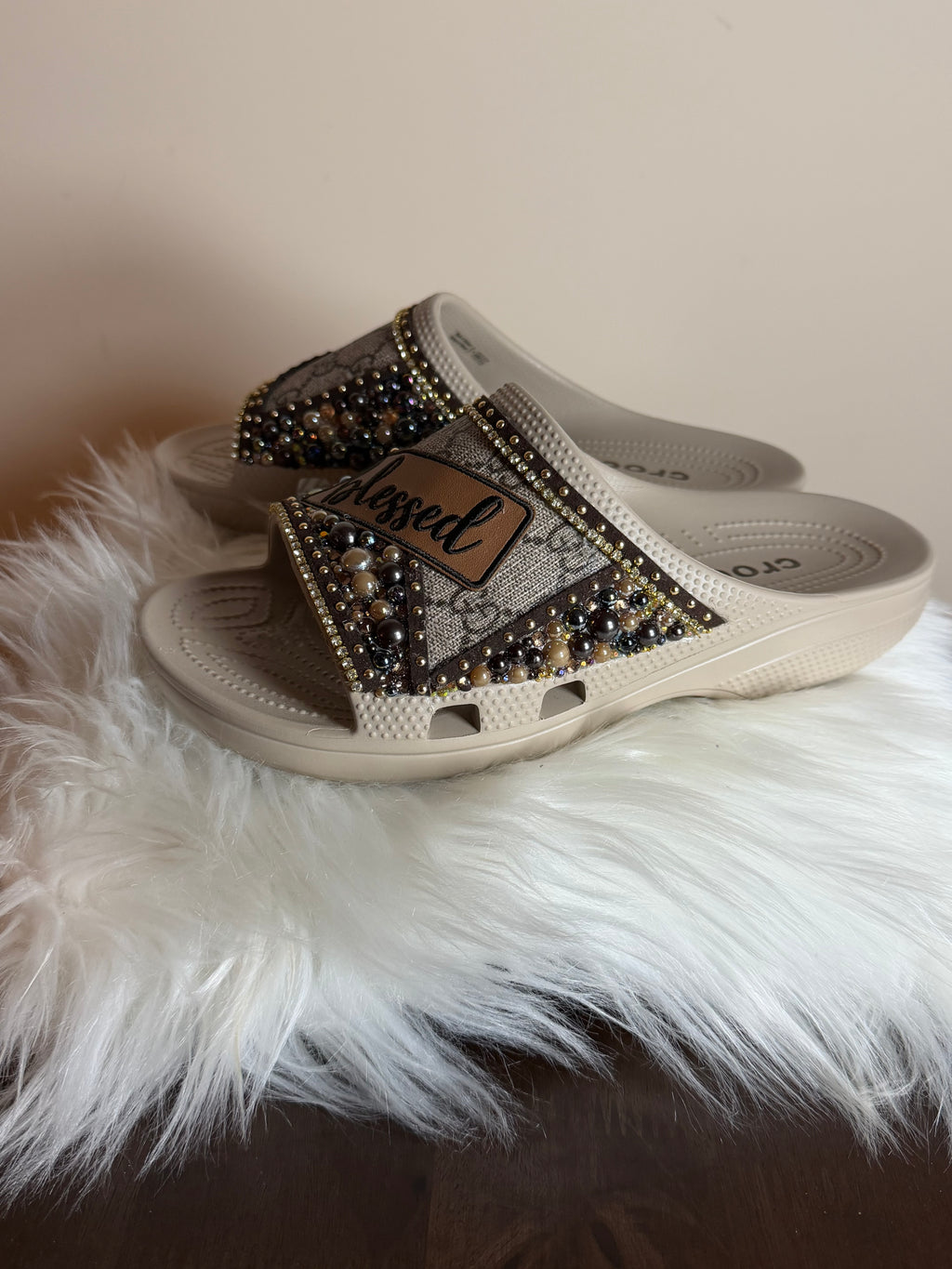 “BLESSED” CUSTOM CROCS