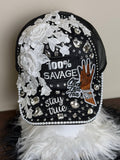 “100% SAVAGE” CUSTOM TRUCKER HAT