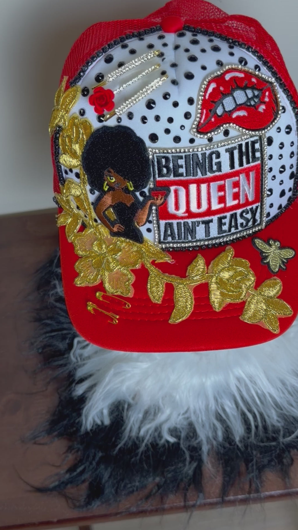 “QUEEN AIN’T EASY” CUSTOM TRUCKER HAT