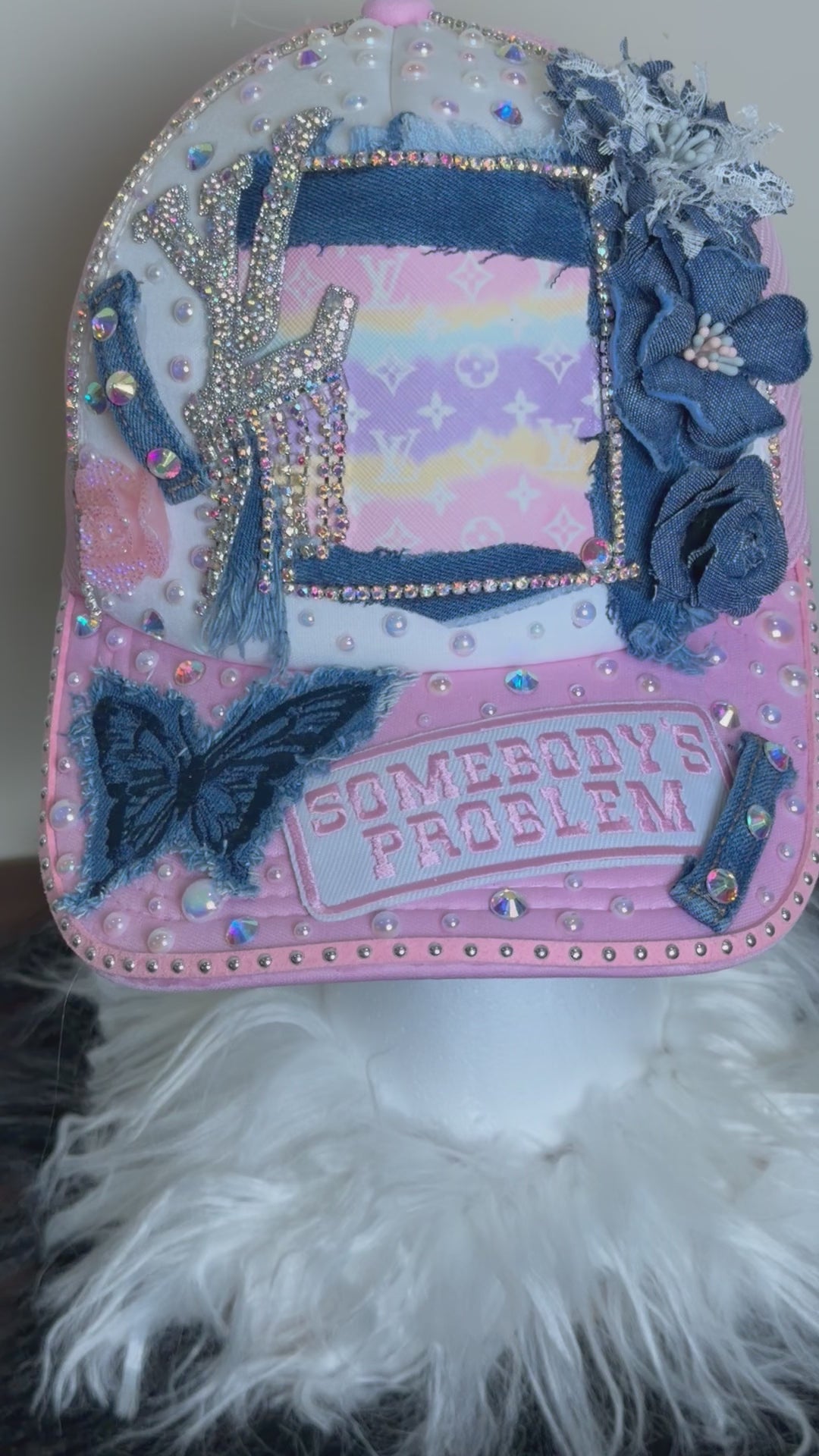 DESIGNER INSPIRED “SOMEBODYS PROBLEM” CUSTOM TRUCKER HAT