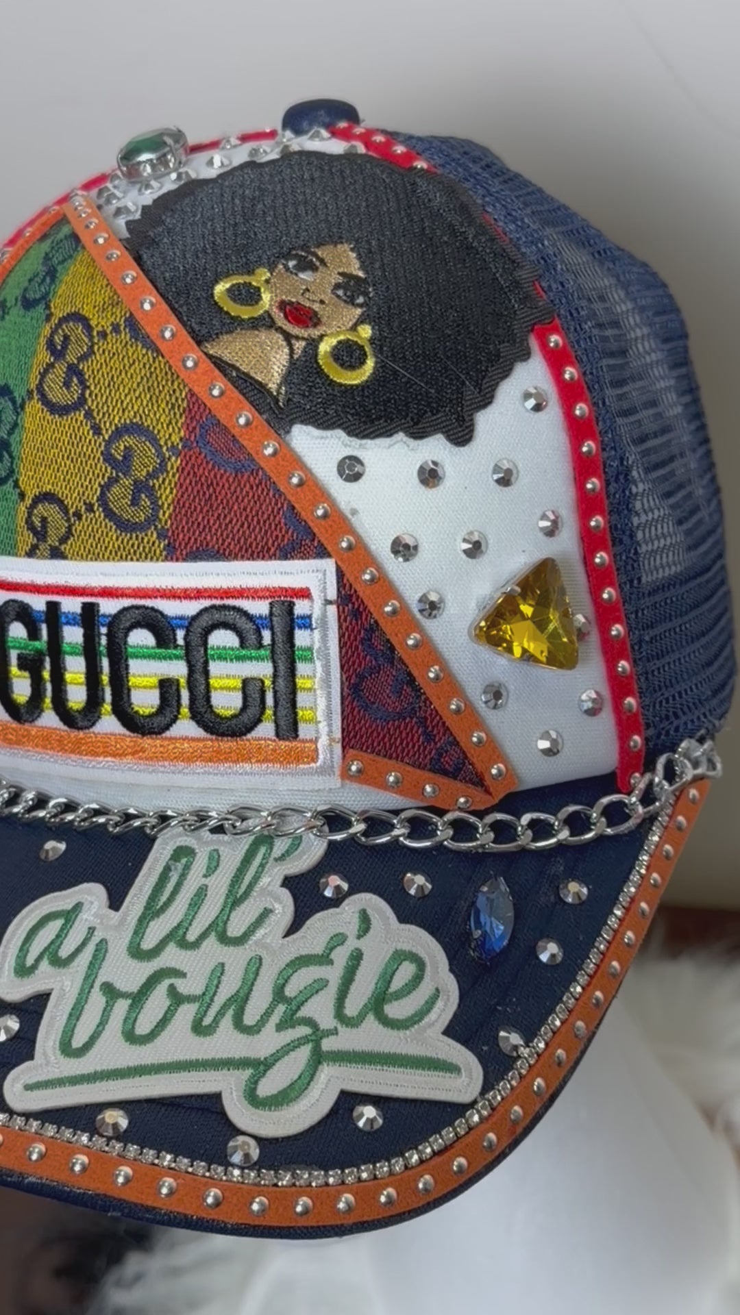 DESIGNER INSPIRED “A LIL’ BOUGIE” CUSTOM TRUCKER HAT
